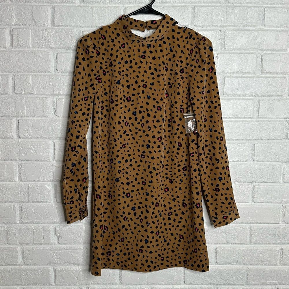 NWT Kimchi Blue Cheetah Dress Long Sleeve size XS